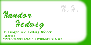nandor hedwig business card